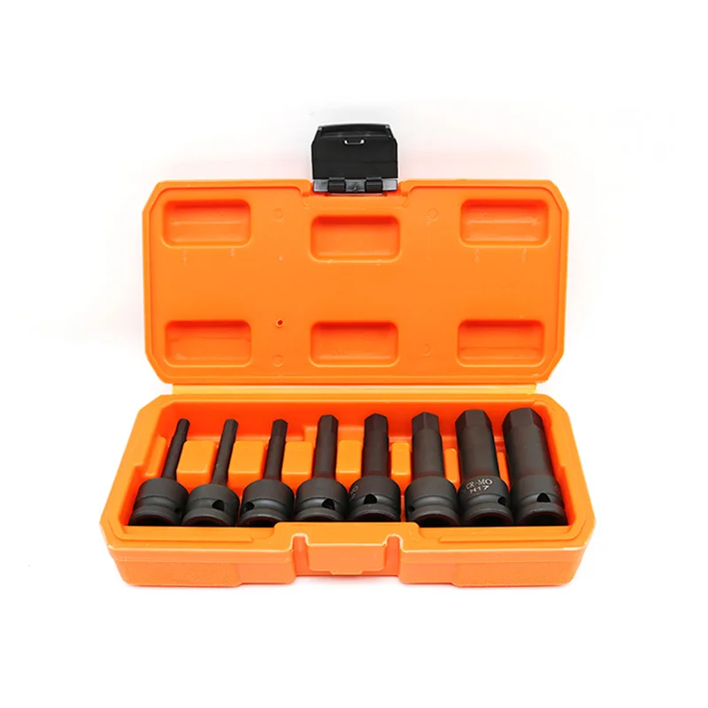 

HUAFENG BIG ARROW 8pcs 1/2" Impact spline Socket Bit Set Cr-Mo H6-H19 Air Impact Screwdriver Bits