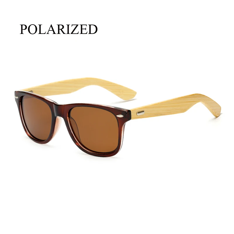Поляризационные деревянные солнцезащитные очки для мужчин и женщин, квадратные бамбуковые женские зеркальные солнцезащитные очки Polaroid для мужчин и женщин, Ретро стиль, ручная работа, розовые - Цвет линз: KP1501 C53