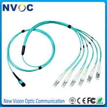 Мм, MPO Male(SENKO)-12xLC UPC 2,0 мм Fanout волоконно-оптический патч-корд, 3,0 мм 12C OM4 Mini Aqua LSZH круглый кабель, L: 3 м(2 м+ 1 м