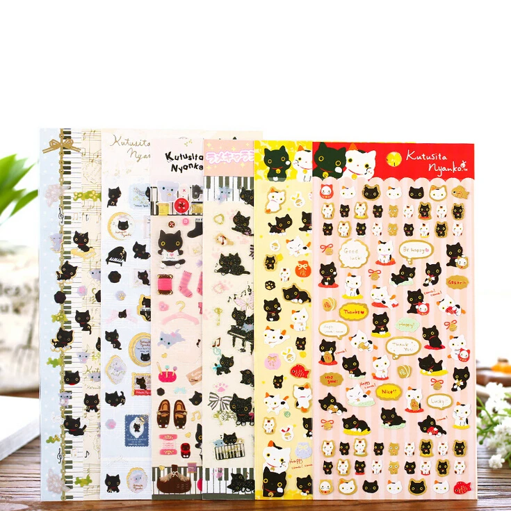 Novelty Cats Decorative Stickers Mobile Phone Stickers Stationery DIY