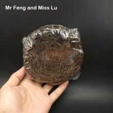 About 12 cm Diameter Teaching Nature Vine Brown Bird Nest Hand Craft Holiday Model Toy