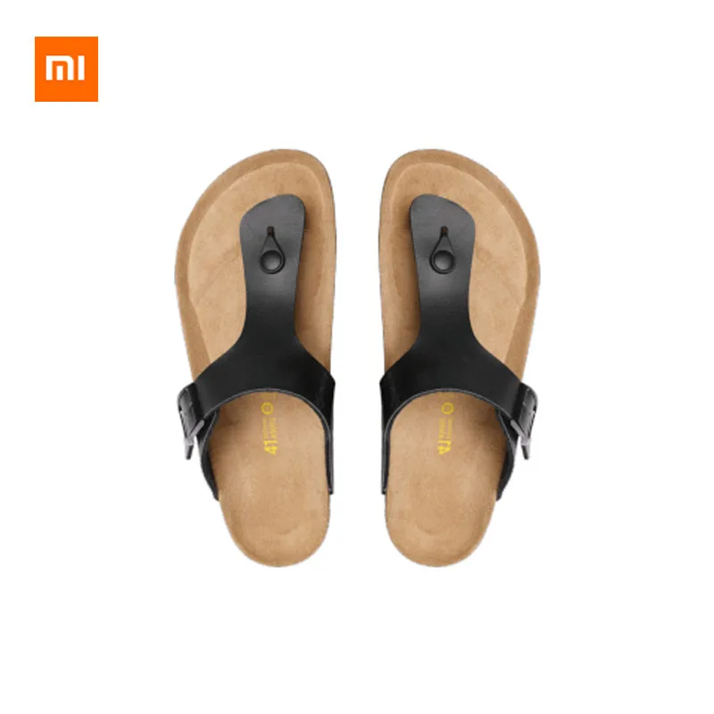 

Xiaomi youpin Aishoes men Classic pinch cork Sand drag Comfortable Summer Slippers Anti-slip Beach Sand Flat Heel Sandals home