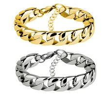 7 мм Мужские кубинские серебряные/золотые браслеты-цепочки из нержавеющей стали с плоской подошвой, браслет в стиле хип-хоп,, ювелирные изделия, подарки