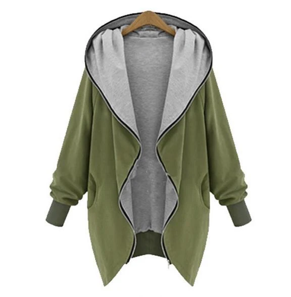 Fashion Casual Hooded Large Size Women Autumn Jackets Women Outerwear Coats