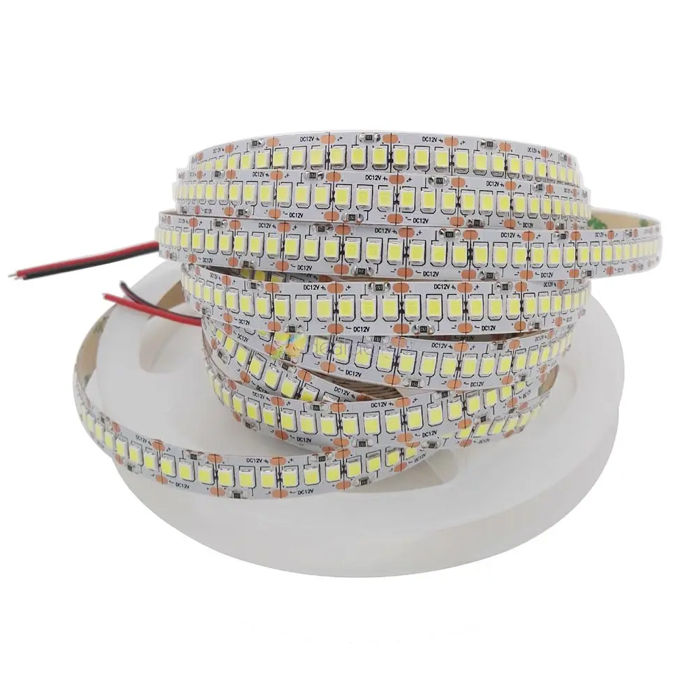 5m 2835 SMD 240 LED/m Светодиодная лента 12V Гибкая Однорядная белый/теплый белый цвет