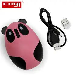CHYI 2,4 ГГц беспроводная мышь портативная мини панда мышь 800 dpi usb зарядка игровая мышь геймер Mause Мыши для ПК ноутбук детский подарок