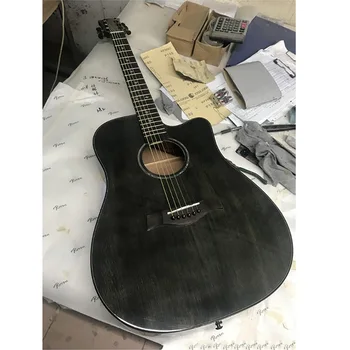 

2019 new high-end handmade wood veneer electric acoustic guitar 41/40 inch light acoustic guitar 21 beginner practice