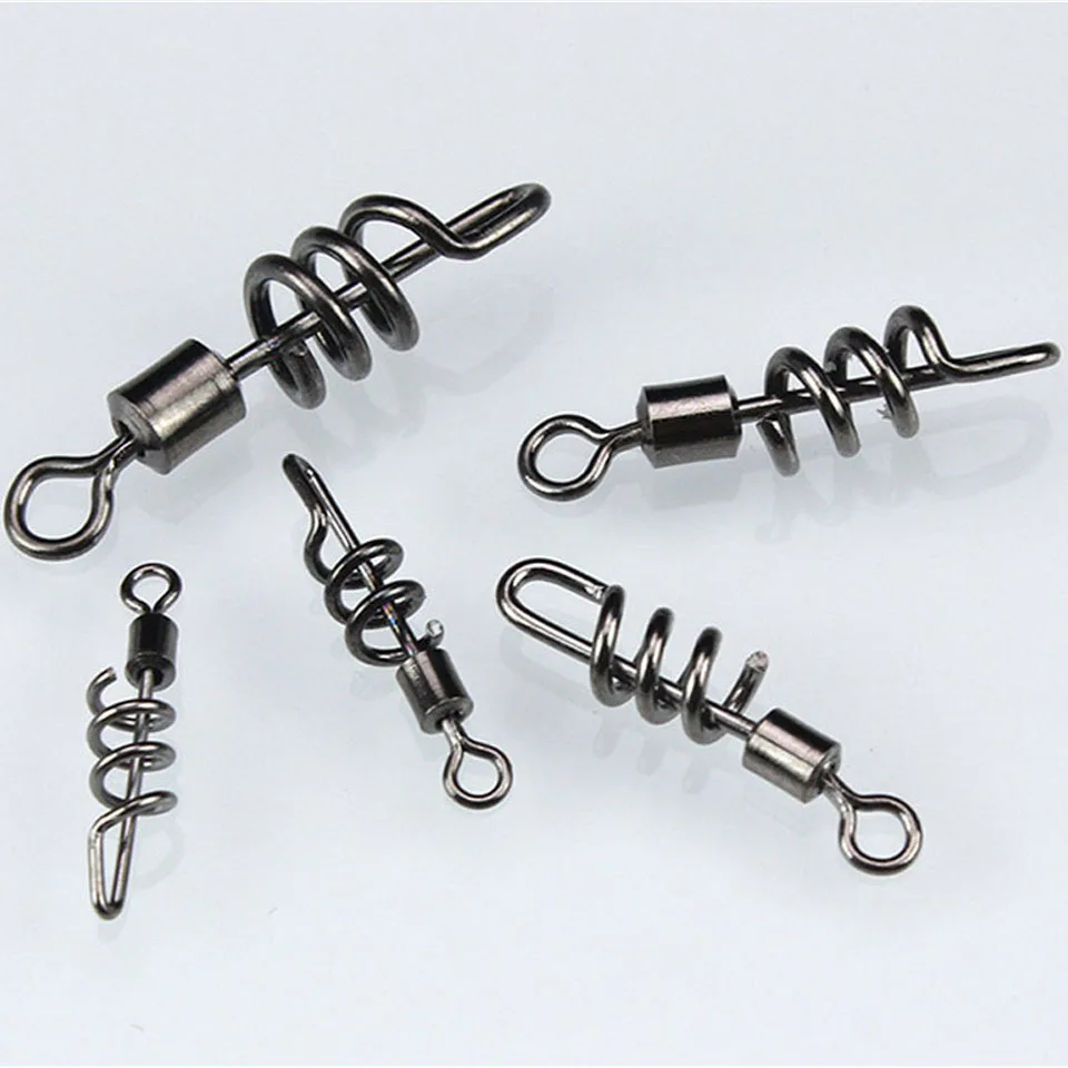 SPAZIERGANG-FISCH-20-Teile-los-Warmwalzen-swivel-mit-snap-geschraubt-Kugellager-roll-Schwenker-feste-Ring-Angeln