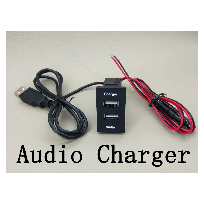 

USB Charger Car Interface Socket Connector Voltage Display Temperature Audio Charger VOL.V V TEM For T11 CHERY TIGGO / 3