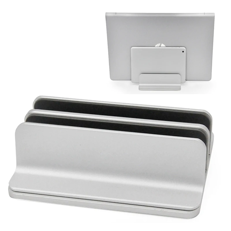 Подставка с двойным слотом регулируемая толщина алюминиевый держатель для ноутбука двойная космическая подставка настольная подставка для ноутбука вертикальная для Macbook Su