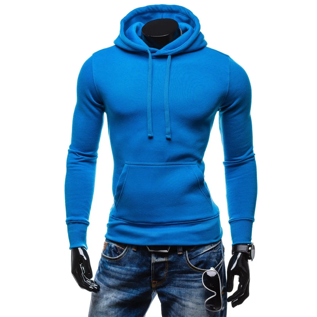ZOGAA Hot 8 Color Men Hoodie Sweatshirt Solid Color Hoodie  Men Long Sleeves Pocket Hip Hop Autumn and Winter Men Sweatshirt