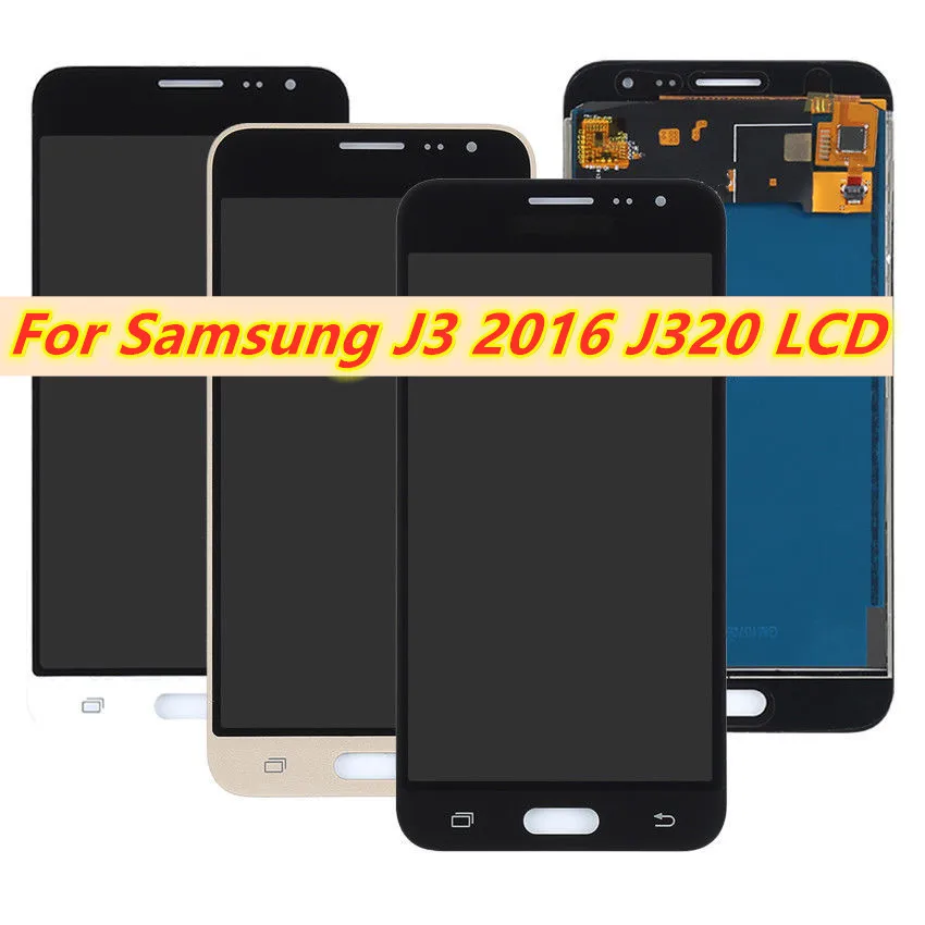

LCD Display For Samsung Galaxy J3 2016 J320 J320A J320F J320M LCD Display Touch Screen Digitizer Assembly Brightness adjustable