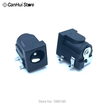 

10PCS SMD DC-005 DC-050 DC Power Jack Socket Connector DC005 5.5*2.1mm / 5.5*2.5mm 2.1 / 2.5 socket Round the needle Black Color