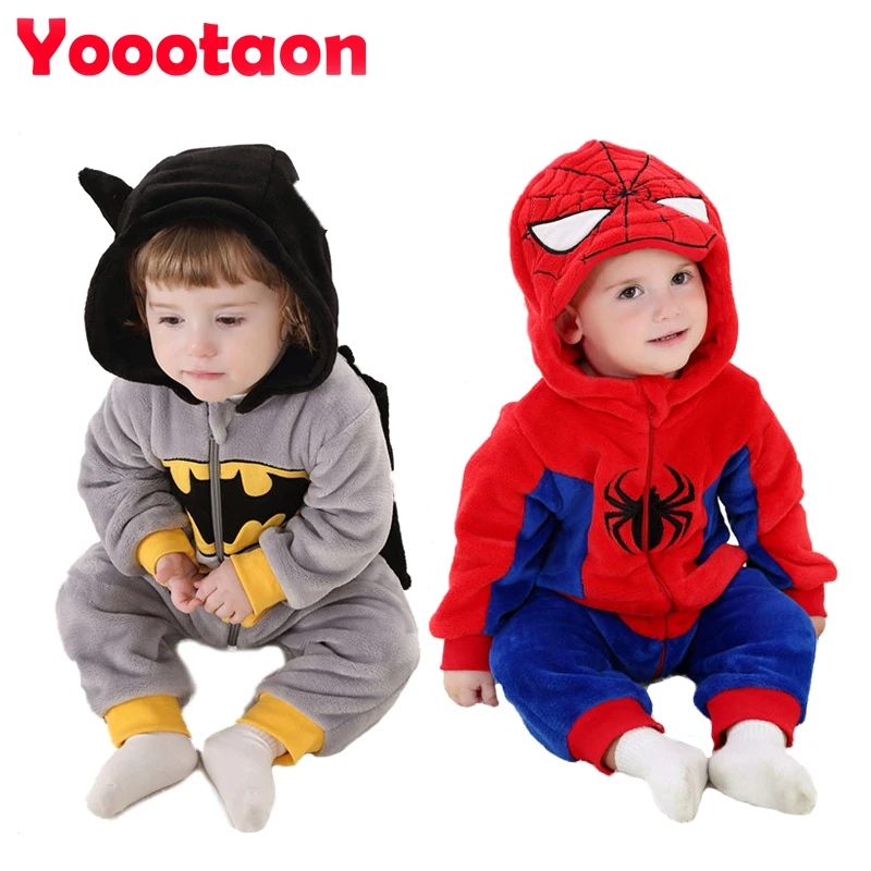 New Spring Baby Clothes Cartoon Animal Jumpsuit Flannel Baby Boy Clothes Costume Baby Girl Rompers