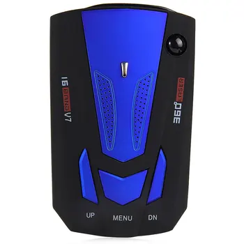 

Auto 360 Degrees 16 Band V7 Car Anti Radar Detector LED Display Vehicle Speed Voice Alert Warning Laser Detector Blue & Red