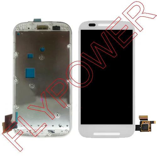 

For Motorola MOTO E XT1021 XT1022 XT1025 LCD Screen With Touch Screen Digitizer And Frame Assembly white By Free Shipping