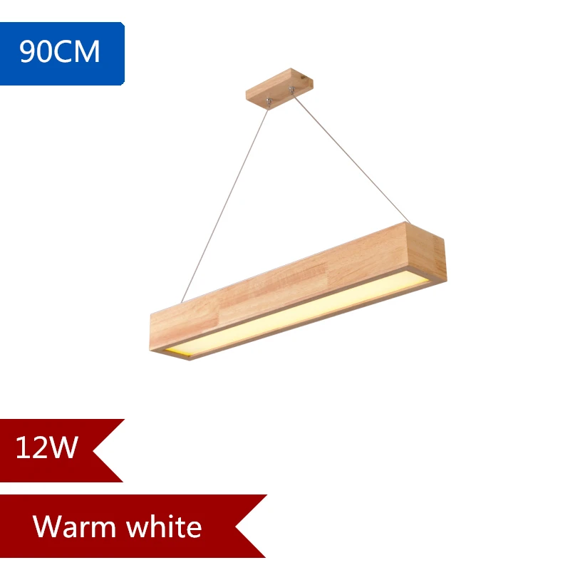 TRAZOS Регулируемый подвесной светильник s светодиодный Деревянный Обеденный светильник с металлическим абажуром люстры современный подвесной светильник ing - Цвет корпуса: 90cm Warm white