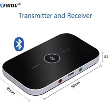 Kebidu B6 Bluetooth адаптер Беспроводной аудио Bluetooth приемника и передатчика 3,5 мм аудио Вход и Выход для ТВ MP3