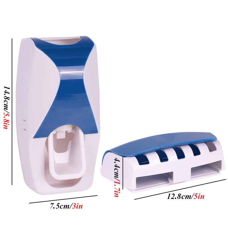 Automatic Toothpaste Dispenser Plastic Lazy 5 Toothbrush Holder Squeezer Bathroom Shelves Bathing Accessories 6