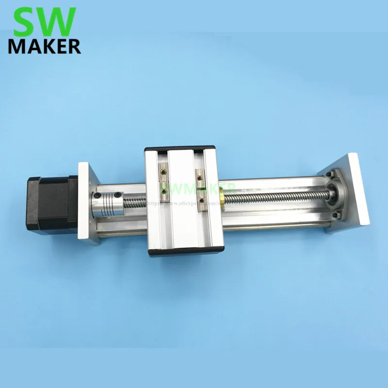 

Z axis Slide rail kit with NEMA17 stepper motor 100/200/300mm effective stroke TR8 lead screw for CNC Reprap 3D printer