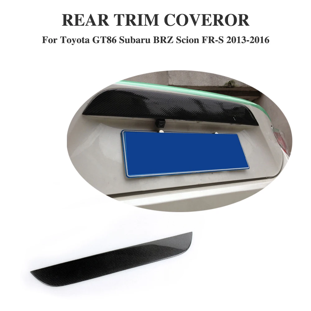 Carbon Fiber Rear Trunk Garnish Cover Fit For Subaru BRZ Scion FR S