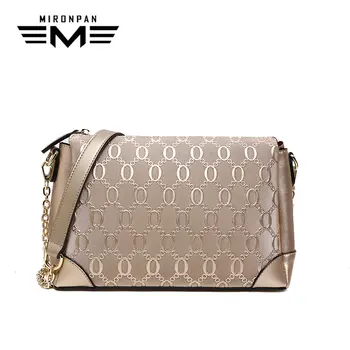 

MIRONPAN Women's Shopping Handbags Original Genuine Leather Female Zipper Envelope Women Cow Leather Business Handbag