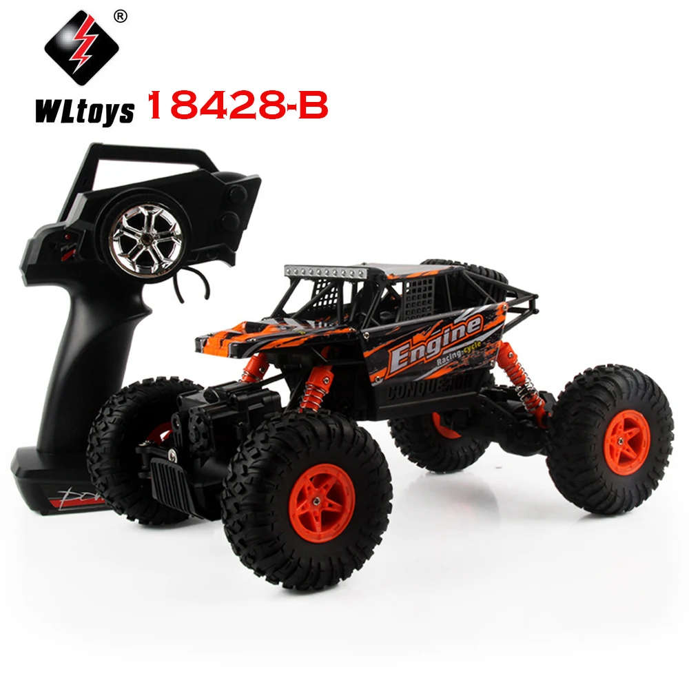 

WLtoys 18428-B 1:18 RC Car Model 2.4GHz Remote Control 4WD Off-road Across with Big Foot Electric Car Toys for Kids Gift