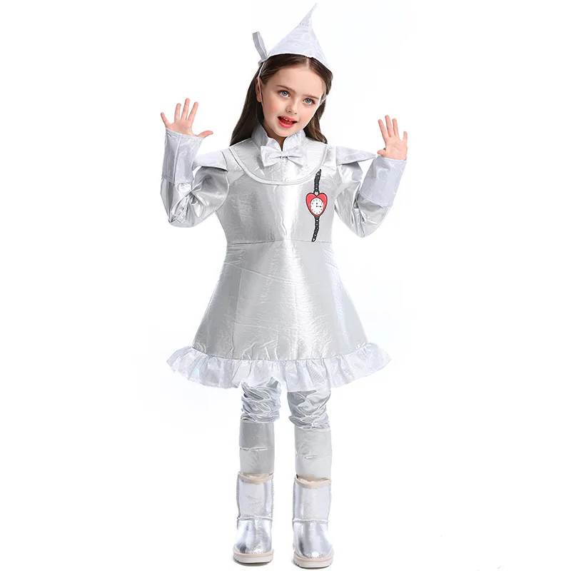 Umorden Family Wizard of Oz Tin Man Cosplay Costumes for Men Boys Girls Halloween Purim Carnival Party Mardi Gras Costume