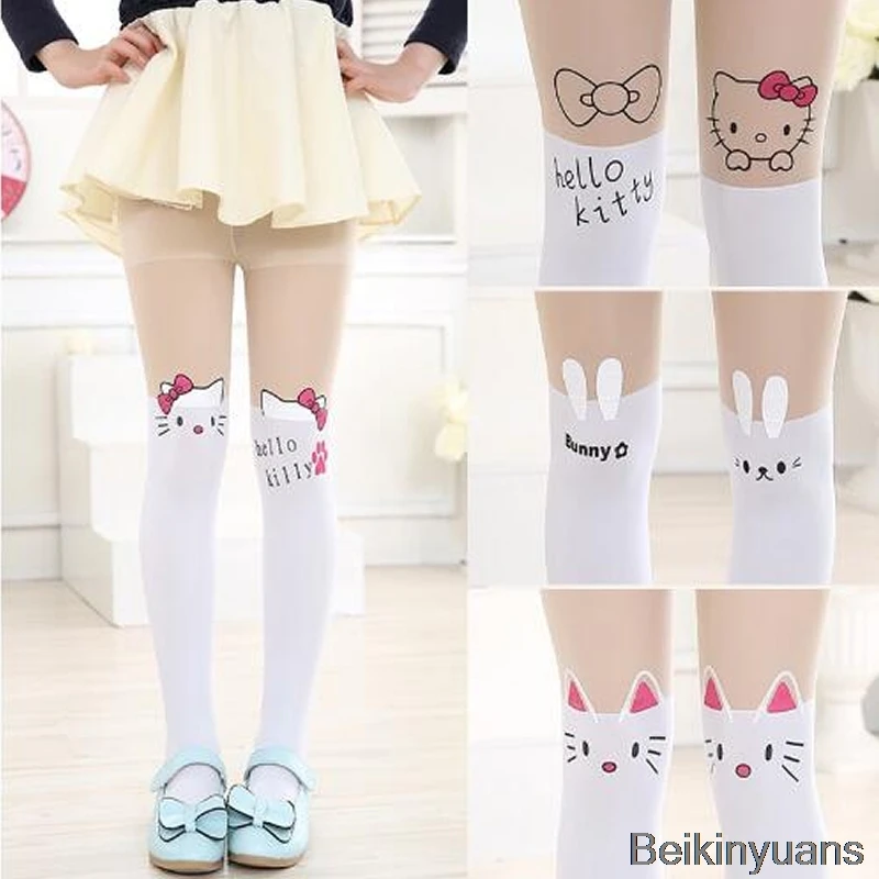 

Spring and summer cute image girl dance tights cartoon cat long ears rabbit 3D image cute girl pantyhose dance pantyhose