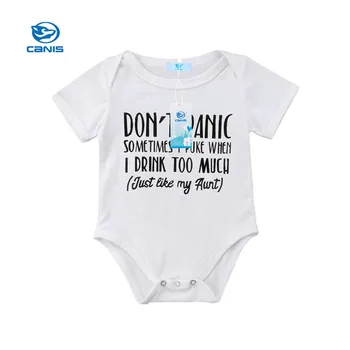 

2018 New Fashion Summer Newborn Infant Baby Boys Girls Funny Letter Cotton Romper Jumpsuit Casual Boy Beach Clothes Outfits