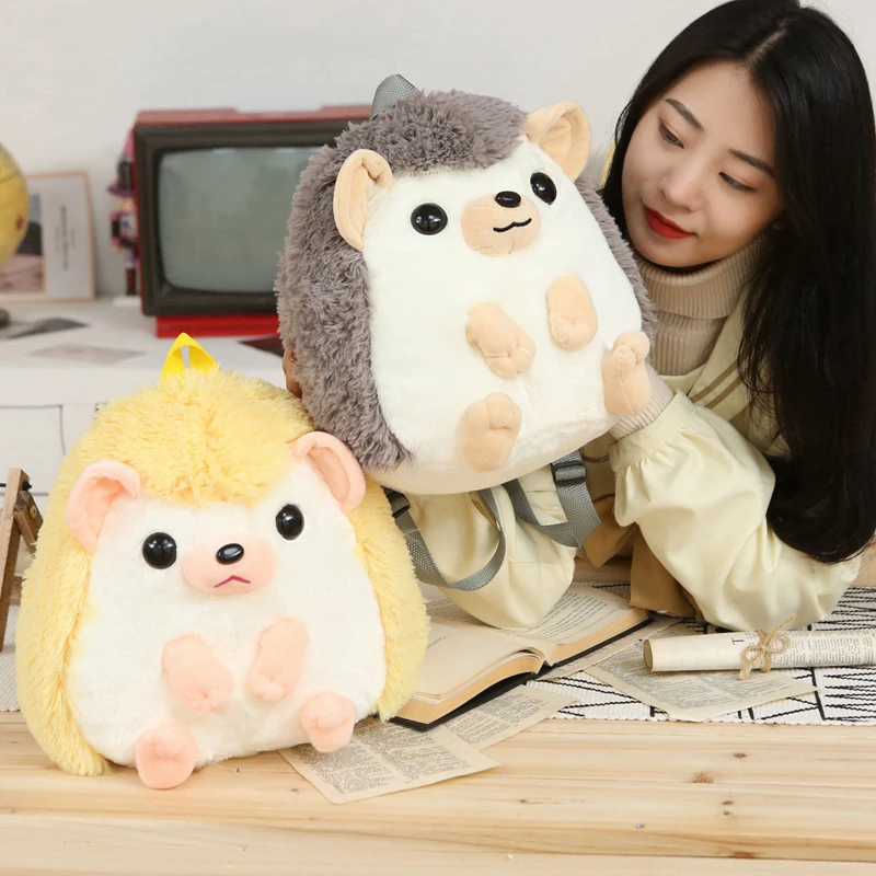 Милый плюшевый рюкзак с ежом Kawaii животными игрушечный ежик детская школьная