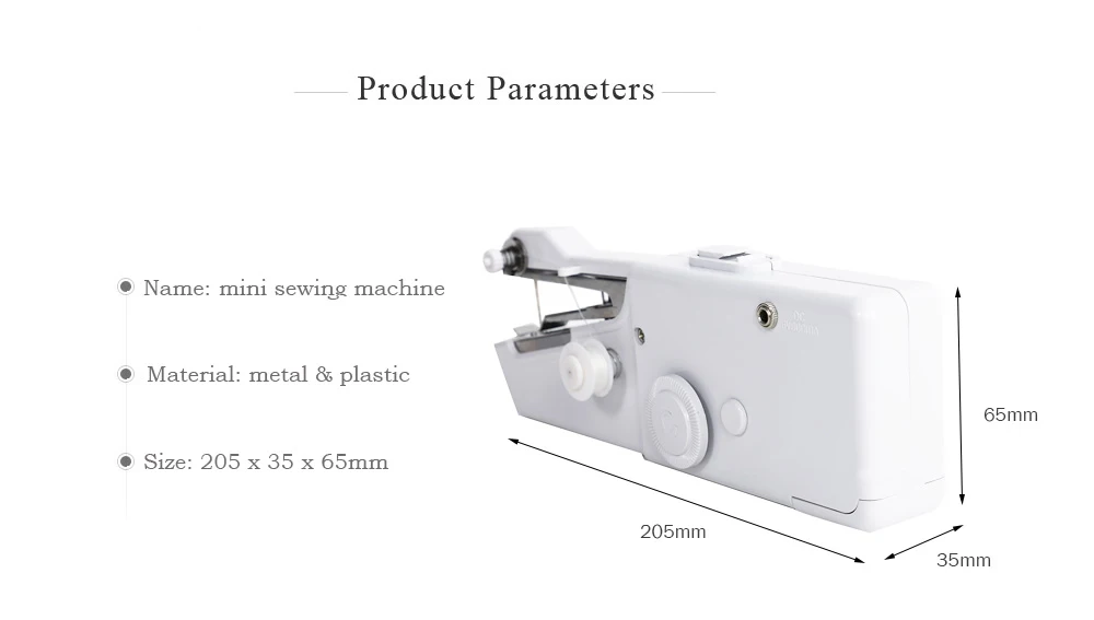 Портативная мини ручная швейная машинка Беспроводная одежда быстрый инструмент для вышивания