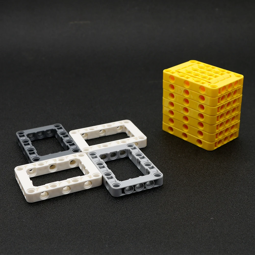 Технологические строительные блоки запчасти Liftarm квадратный Халлер отверстие 5x7 пластик кирпичи двигатели для автомобиля Модель