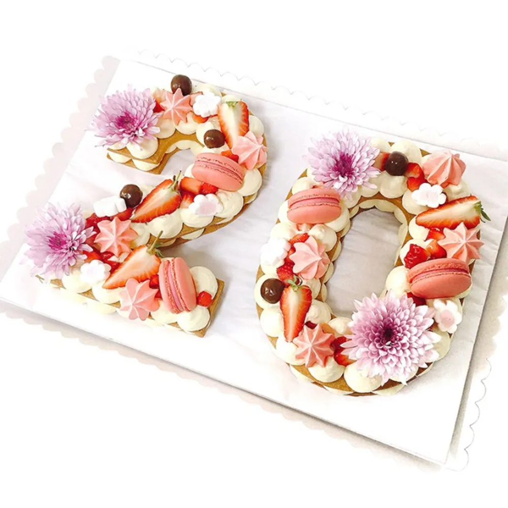 

6/8 inch Digital Shape PET Plastic Cake Mold Number Cake Decorating Tools Confeitaria Maker Useful Baking Accessories