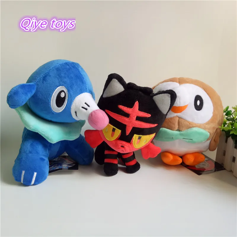 

18cm 3 colour Pikachu Pocket Doll Rowlet Litten Toys Plush Stuffed Animals Soft Stuffed Baby Toys Dolls For Kids Best Gift