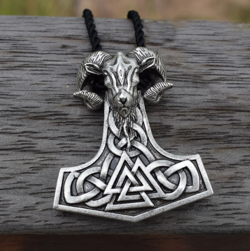 

New thor hammer Nodic Vikings Runes Pendant Necklace mjolnir Viking Valknut Original Amulet Necklace amulets talisman SanLan