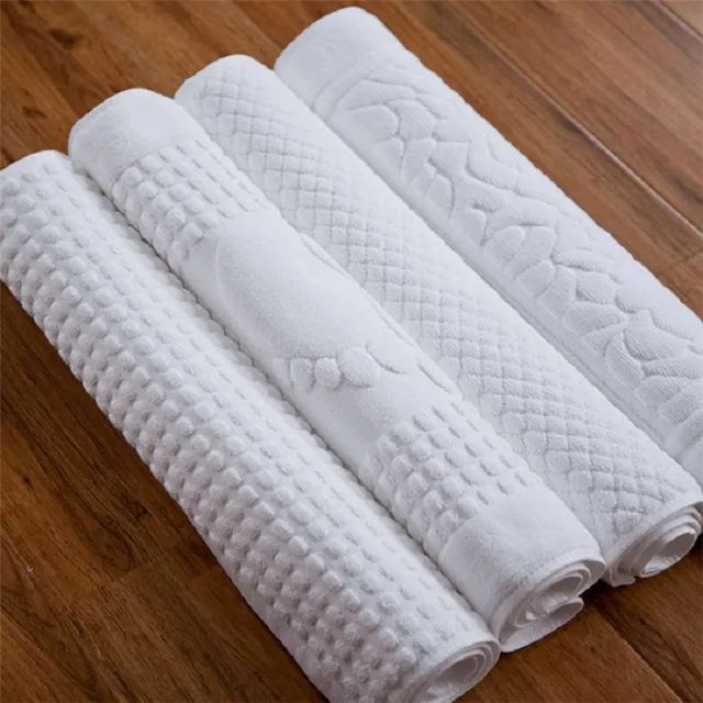 100 Cotton Footprint Home Hotel Flool Mat Bathroom Towels Absorbent Non slip Carpets Step Foot Pad Bath Mat Kitchen Rug 75x45cm Towel AliExpress