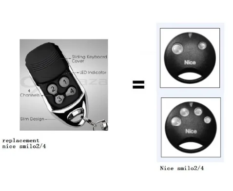 

Nice transmitter ,nice remote control smilo 2 ,smilo 4 ,nice replacement remote