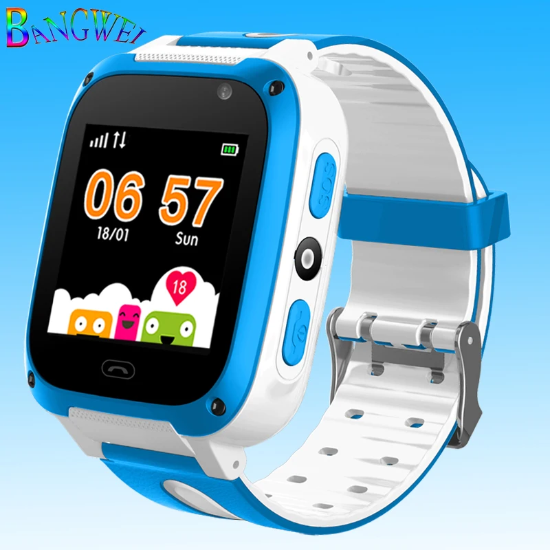

BANGWEI Children Phone Watch Child LBS Positioning Remote Surveillance Lighting SOS Emergency Phone Child Smart Watch Voice chat