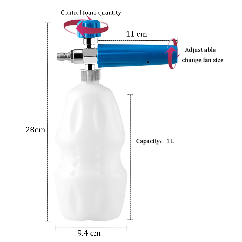 Мойка высокого давления, пенная насадка с 1/" быстрым разъемом, пеногенератор, пистолет для мытья автомобиля