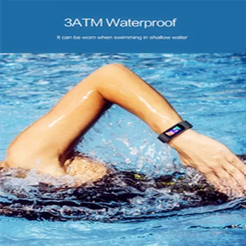 

3ATM waterproof sports bracelet blood pressure monitoring smart band great wristband compatible for IOS 8.0 & Android 4.4 phones