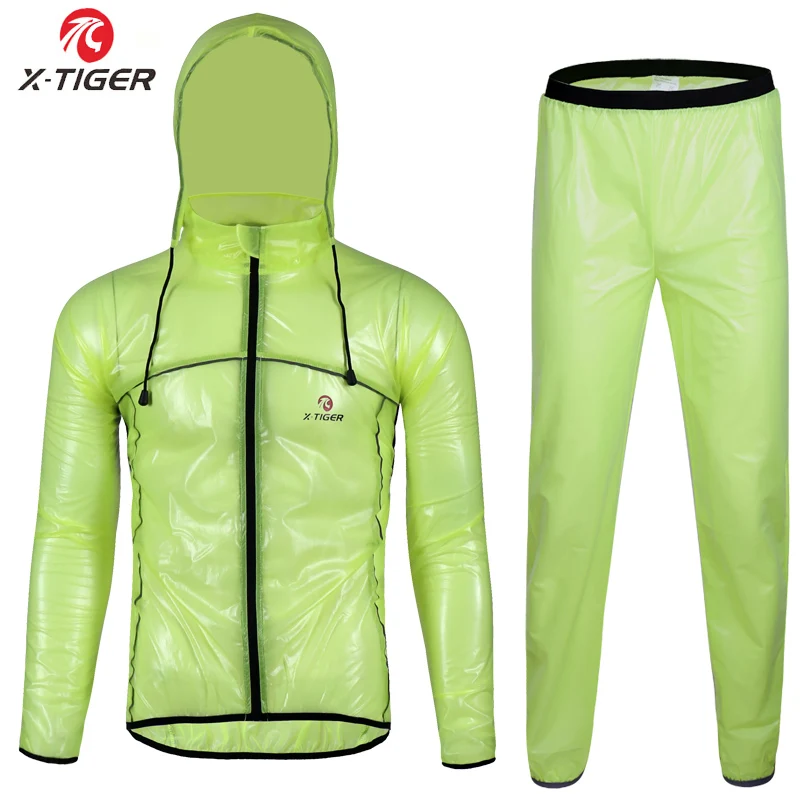 X-TIGERT, высокое качество, плащ для велоспорта, куртка для велоспорта, Джерси, ветровка, MTB, велосипедная одежда, непромокаемая, водонепроницаемая, велосипедная одежда - Цвет: Зеленый