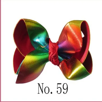 

100 BLESSING Good Girl 4.5 Inch Spangle ABC Hair Bow Clip Flash Wholesale