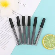 6 Трубок автоматически стержни для карандаша 2,0 мм свинцовая смазка механический карандаш, школьные канцелярские принадлежности