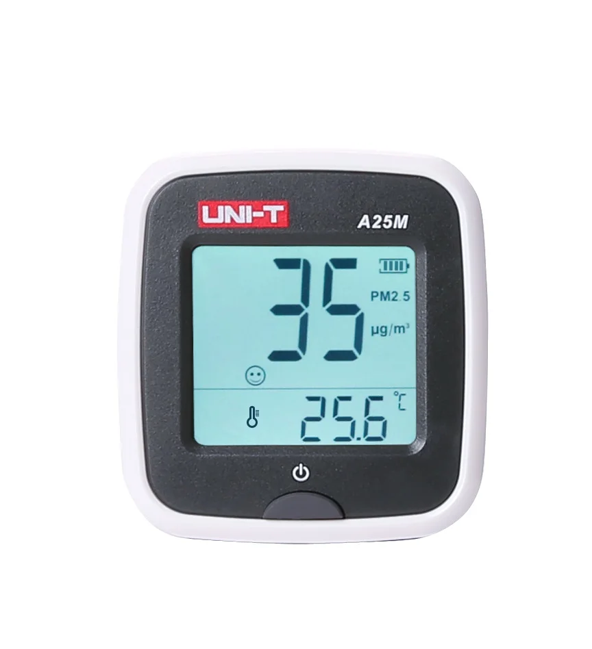 

UNI-T A25M PM2.5 Tesers Air Quility Measurement 0~500ug/Cubic meters Auto Range Overload Indicate Input Battery