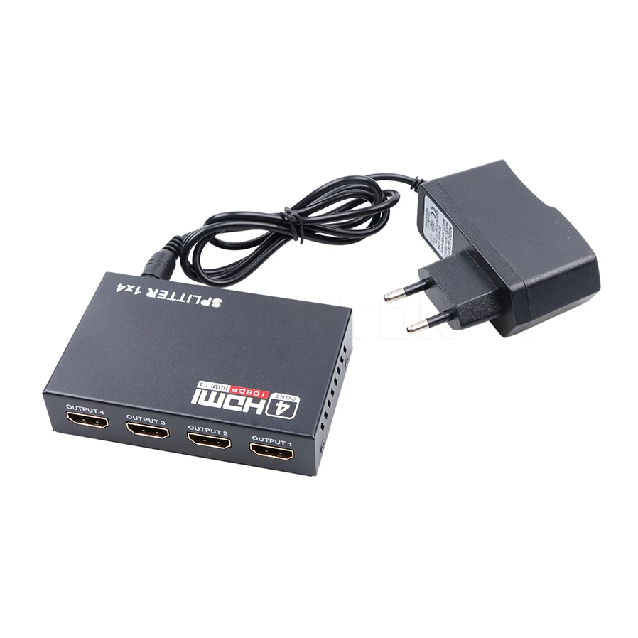 Сплиттер HDMI Kebidu 1 в 4 выхода 5 Гбит/с 1X4 порта 3D 1080 p концентратор ретранслятор
