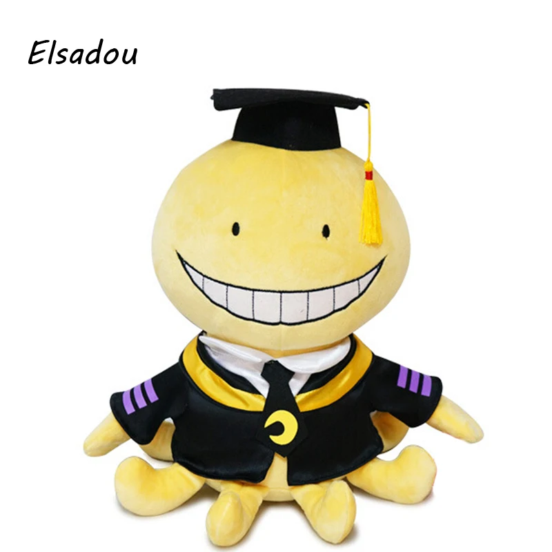 Elsadou Japanese Cartoon Assassination Classroom Korosensei Plush font b Toy b font 30cm Doll