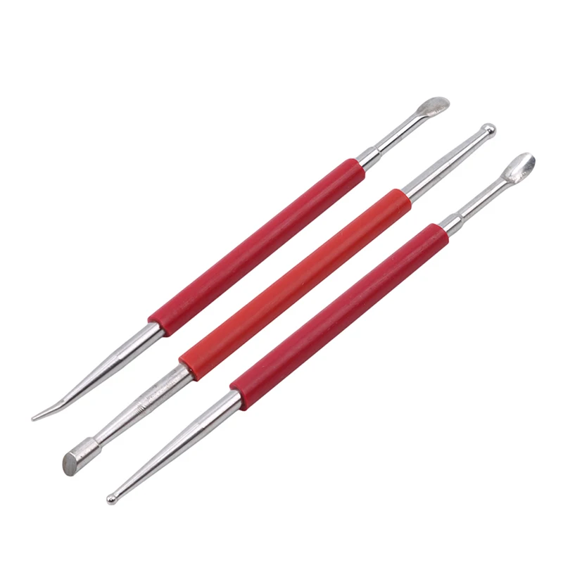 

3pcs DIY Clay Pottery Sculpting Tools Stainless Steel Ball Stylus Polymer Clay Tool Pottery Modeling Handmade Ceramics Sculpting