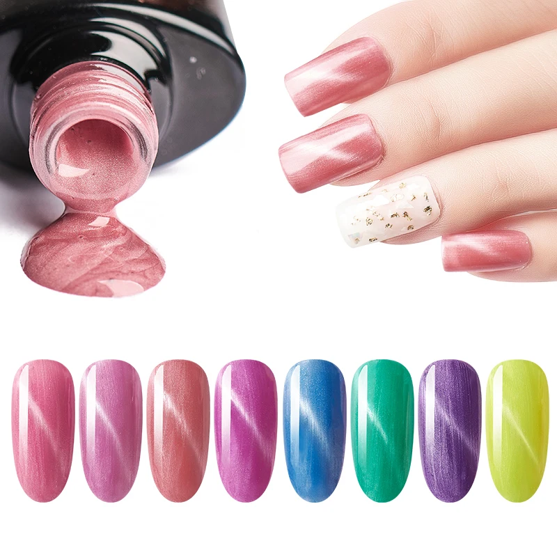 

T-TIAO CLUB Jade Cat Eye Gel Polish 8ml Nail Gel Polish Soak Off Gel Varnish Set All Nail Art Polish Glitter Manicure Gel Lac