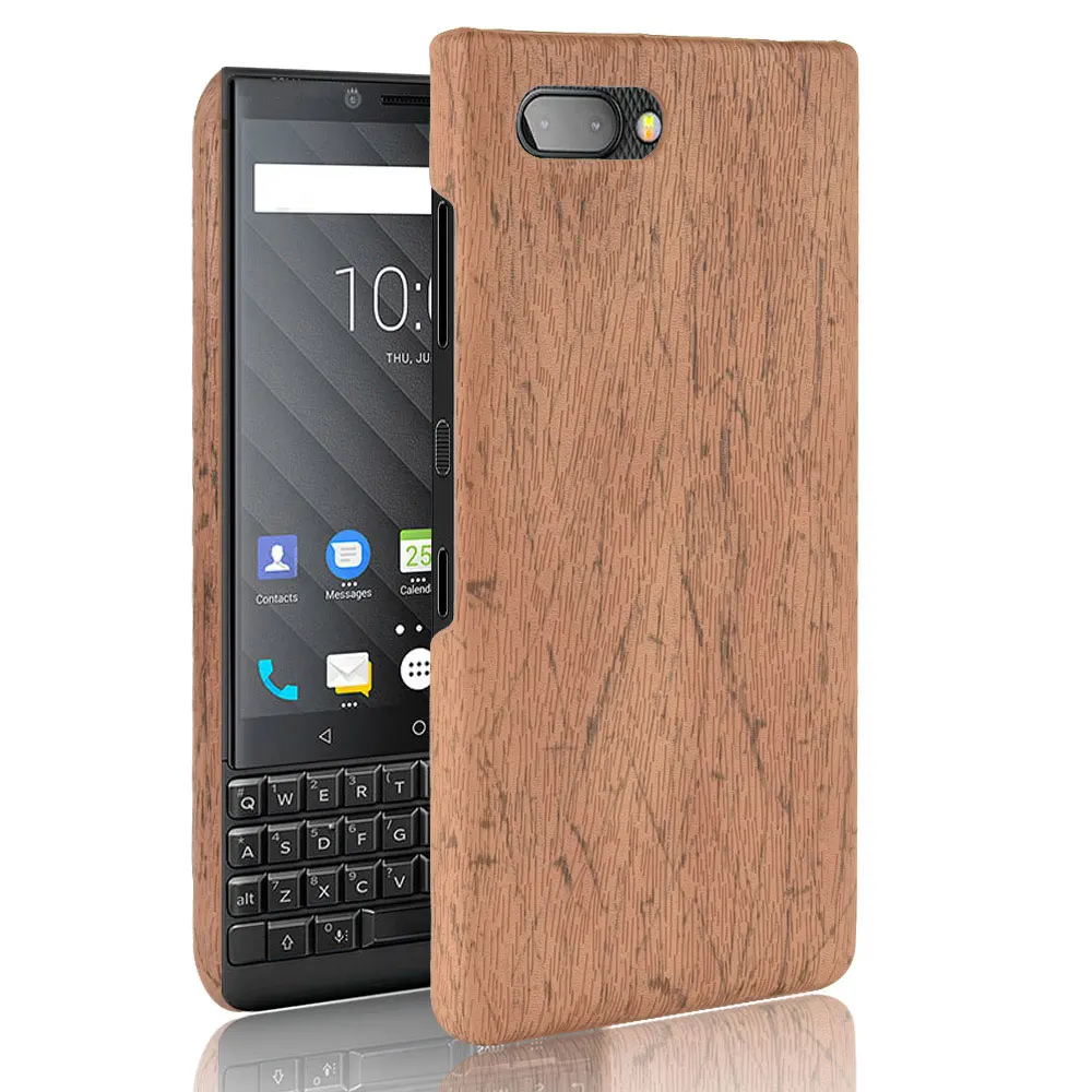 For BlackBerry KEY2/Keytwo/Athena Wood Grain Skin Cases Key2 BBF100-2 Phone Case Fundas Plastic Back Cover |